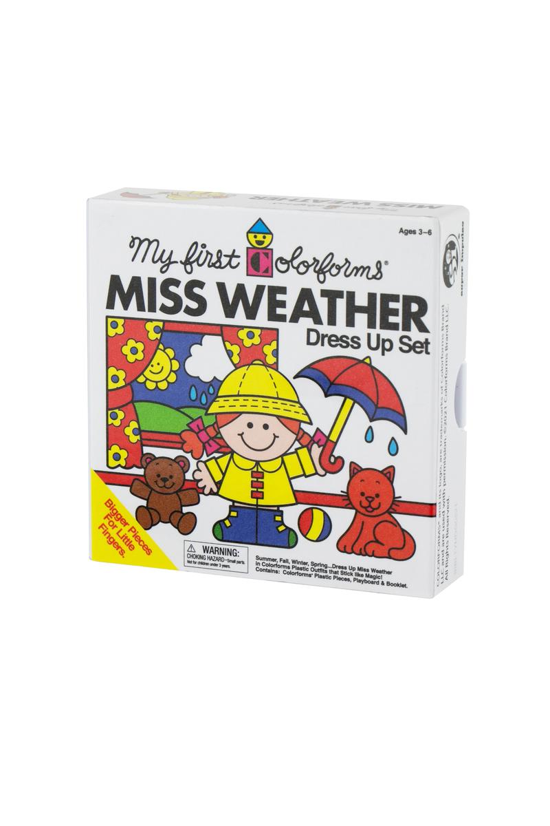  Worlds Smallest Colorforms Set of 2 - Original and 1962 Miss  Weather Dress Up Set : Toys & Games