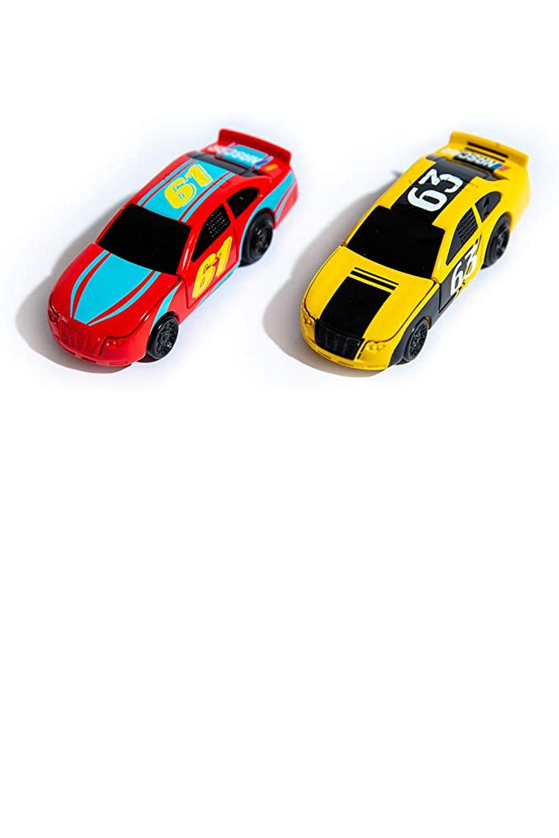 Set of 2 Nascar Crash Racers Cars and Chargers 
